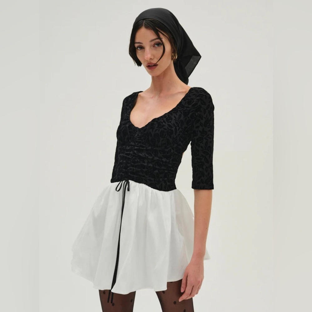 For love & lemons velvet midnight mini dress